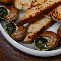 Улитка, фаршированная в классическом соусе