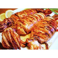 Кальмары на гриле с соевым соусом