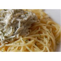 Спагетти с копченым угрём