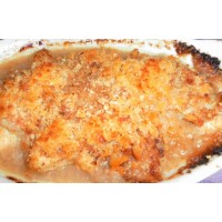 Запеканка из морских гребешков с крекерами